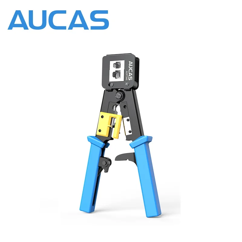 AUCAS RJ45  EZ Through Network Plier  Crimper For Cable Connector Made By Vanadium Steel, Crimping Tool