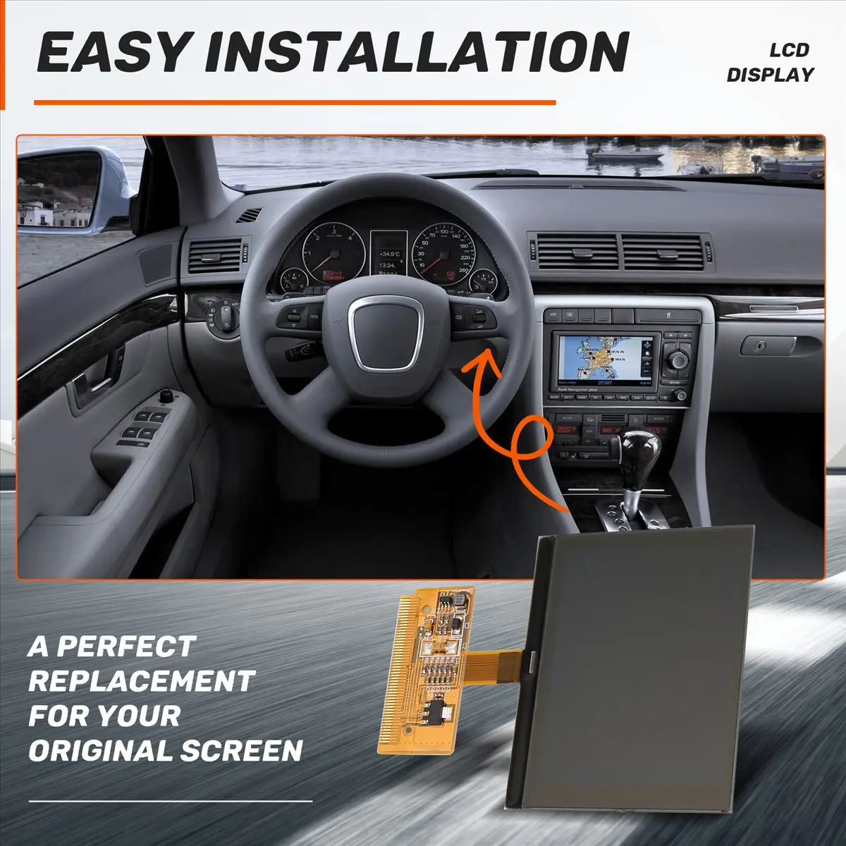 #10V (Black & yellow)LCD For Audi A3 A4 A6 S4 B5 For VW Sharan Instrument Cluster Display,Automotive Parts & Accessories