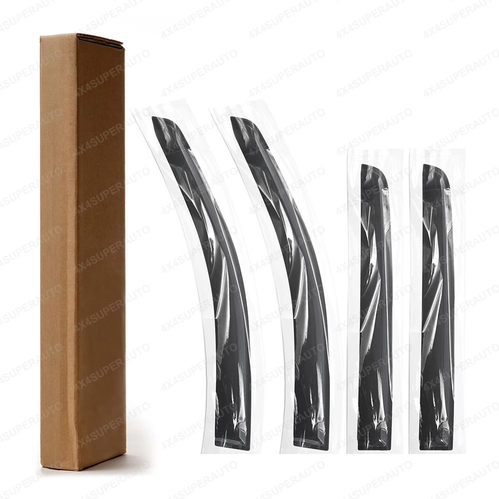 Window Deflector Rain Guard For Ford Ranger 2012~2022 Wildtrak Raptor XLT XL T6 T7 T8 Side Window Deflectors Smoked Black 4PCS