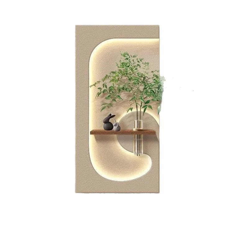 

Cream wind three-dimensional entrance decorative painting hydroponic green plants living room hanging painting sandstone