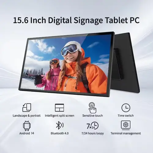 Imagen 2 del producto JEESTON Touch, dispositivo todo en uno de 15.6 pulgadas con Android 14, RK3576 de 8 núcleos, tableta ultrafina, computadora de escritorio, montaje en pared, FHD, POE