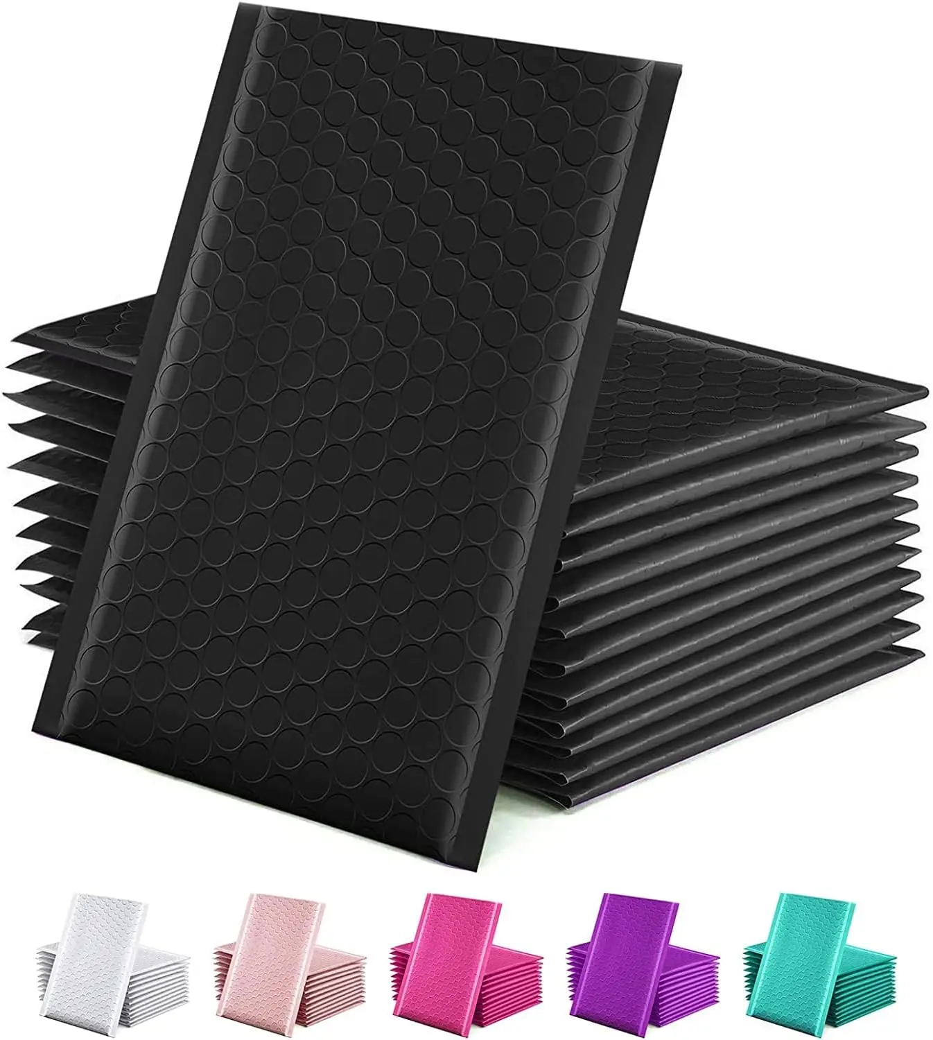 

50 Pack 6x10" Black Padded Bubble Mailers Self-Seal Envelopes for Shipping