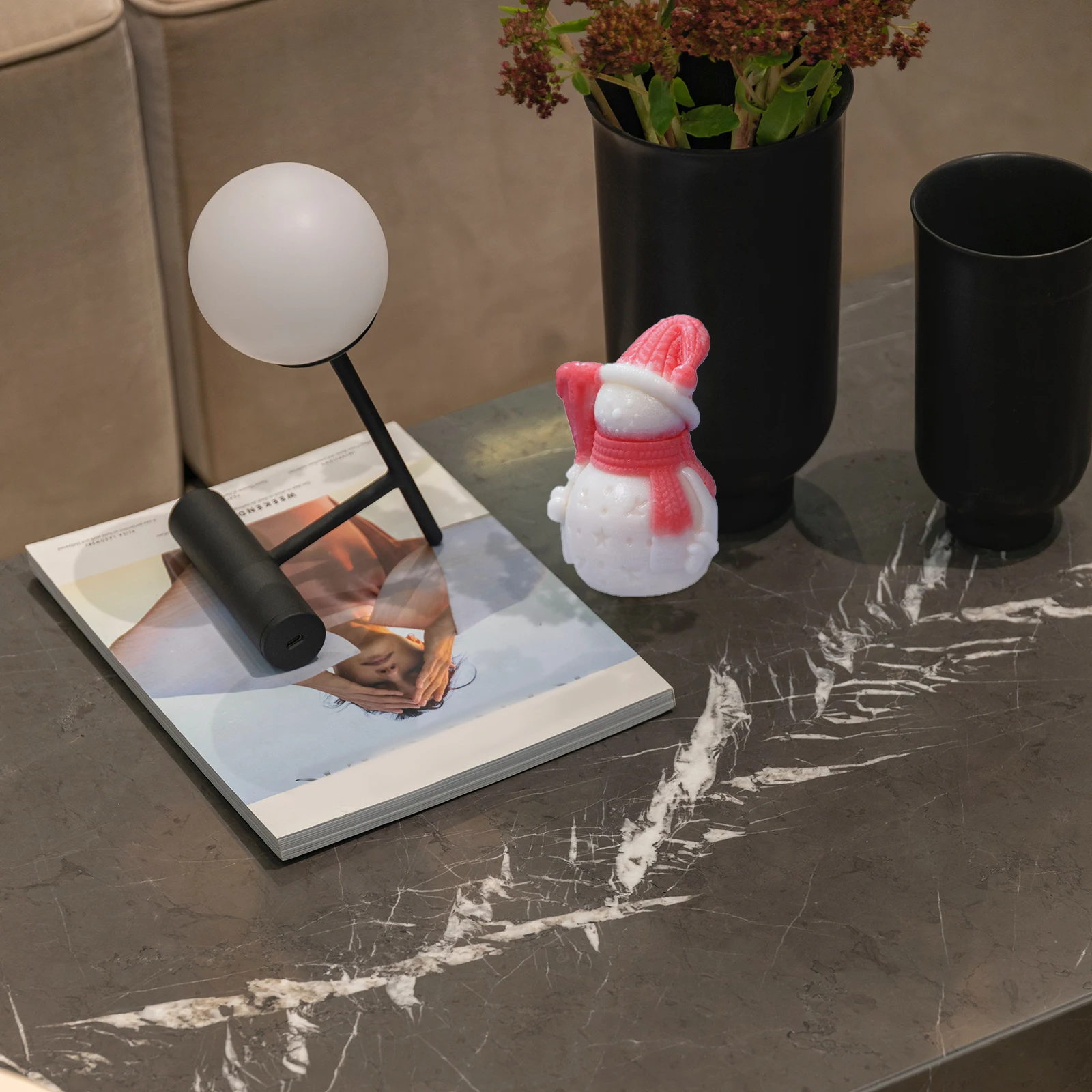 

Silicone Snowman C Making Mold DIY Tool Smooth Surface Christmas Craft Plaster Mould For Home Party Flowers Cake Accessories