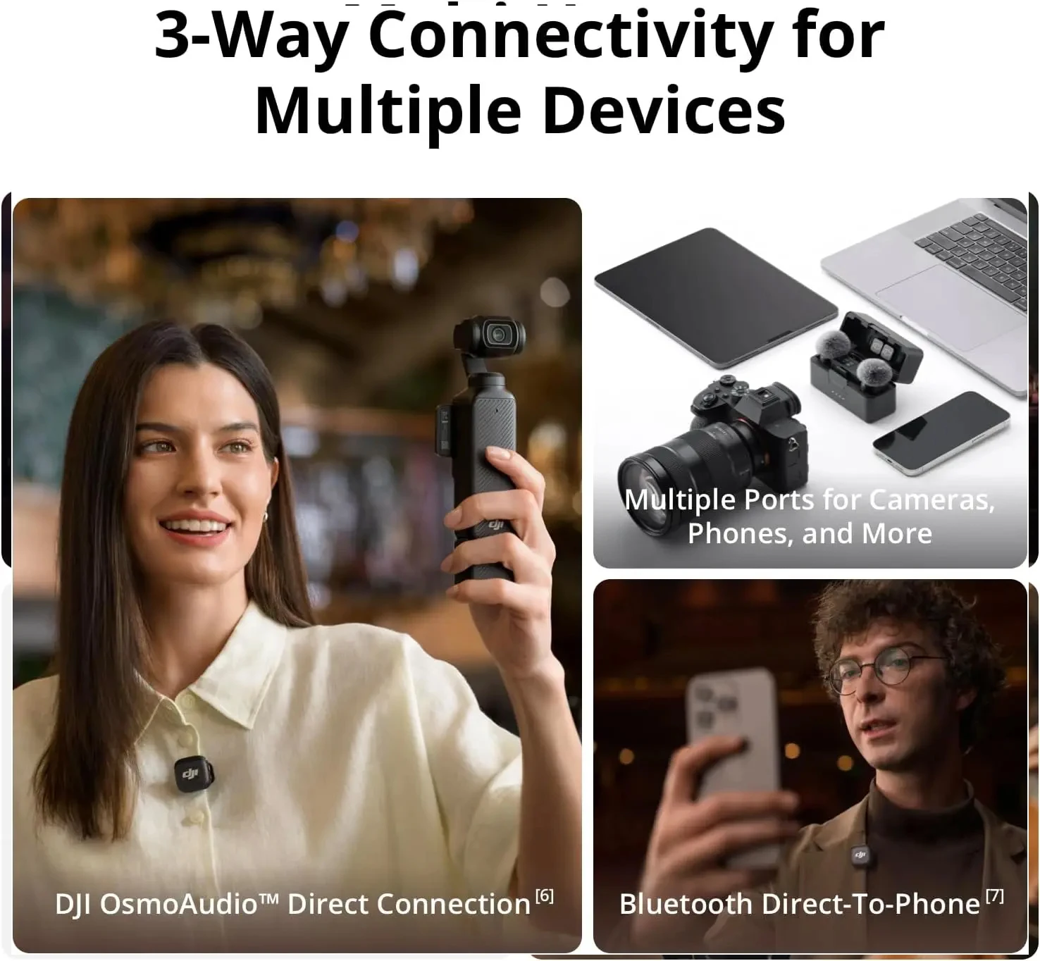 DJI Mic 3 Micrófono Lavalier inalámbrico ultraligero Tiempo y velocidad extendidos Carga m Transmisión Cancelación de ruido Transmisión Vlog 5