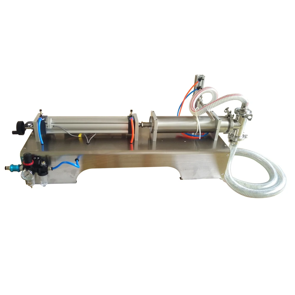 Single Heads Pneumatic Liquid Filling Machine Semi Automatic Quantitative Fruit Juice Beverage Piston Filler 100-1000ml