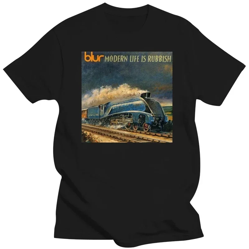 High Quality Print T Shir New Blur Modern Life Is Rubbish Rock Band Men'S Black T-Shirt Size S-5Xl T Shirt O-Neck Fashion Casual