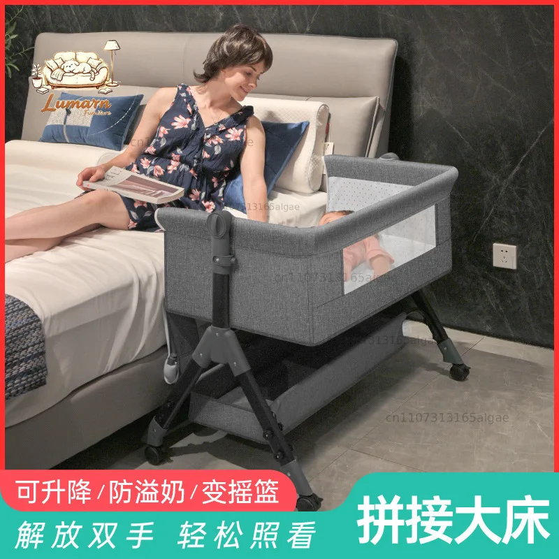 Crib Movable Folding Multifunctional Cradle Newborn Bedside Bed