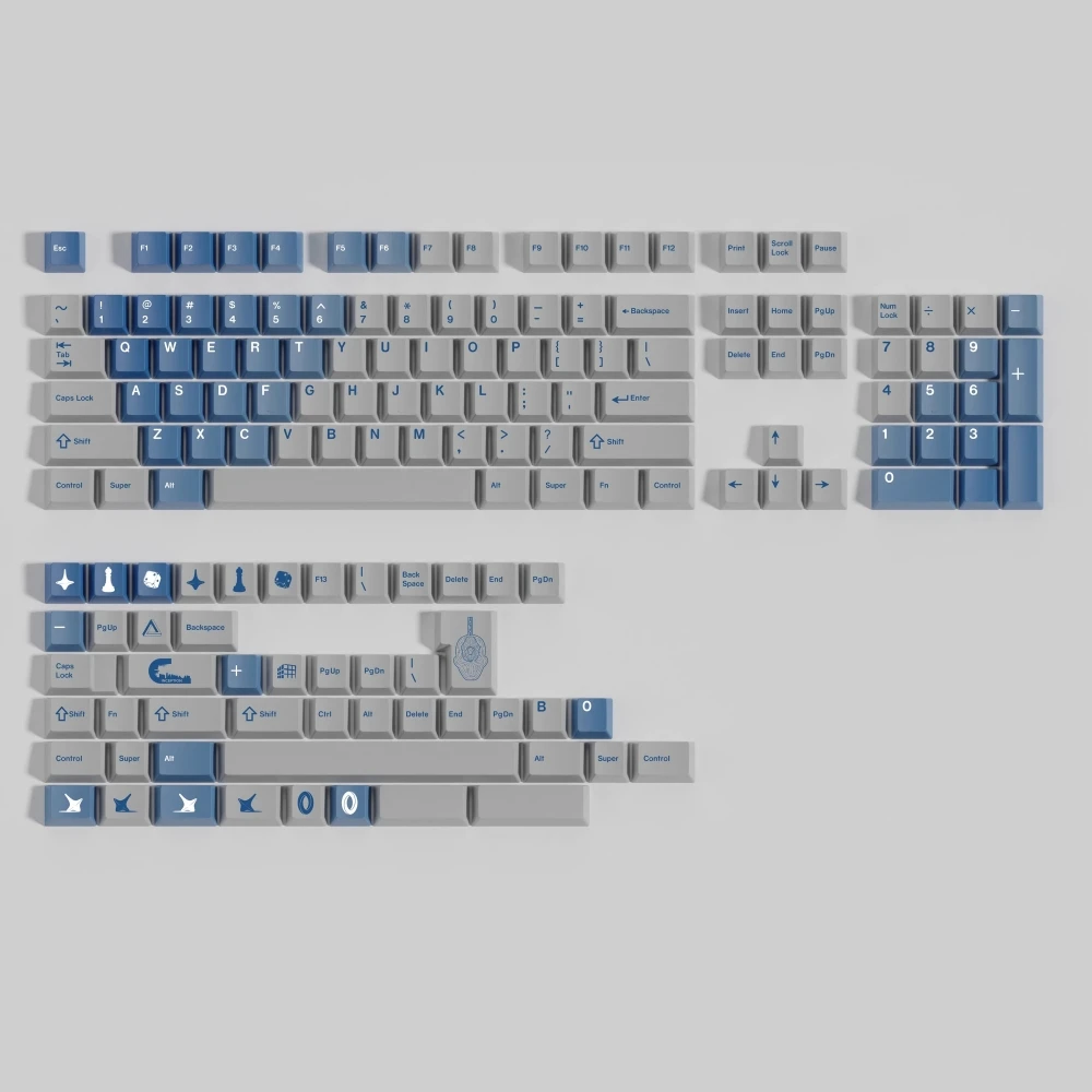 

Колпачки для клавиш PBT Inception Cherry Profile Dye Sublimation Key Cap для Cherry MX Switch Механическая клавиатура Разделенный пробел