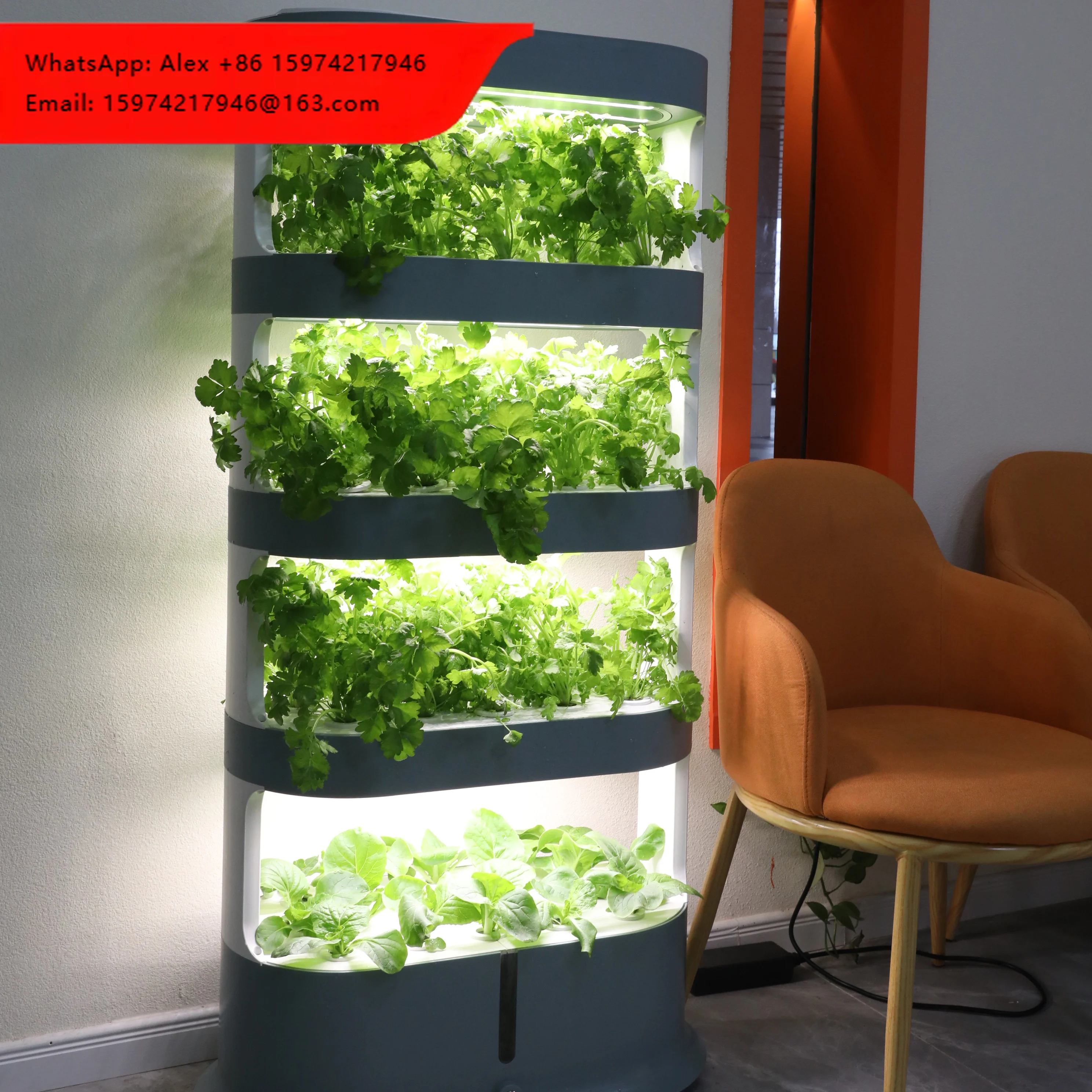 Multi-Layer Vertical Hydroponic System Indoor Aquaponic Balcony Tower Simple Greenhouse Home Growing Pump Remote Control