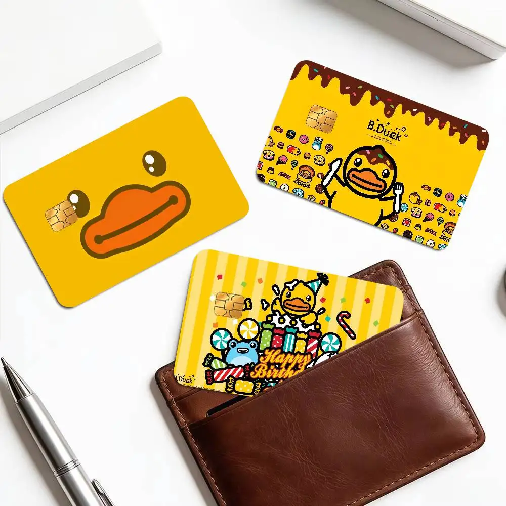 B-B Duck Anime  Credit Card Public Transportation Cards Protective Sticker Waterproof Card Face Decoration