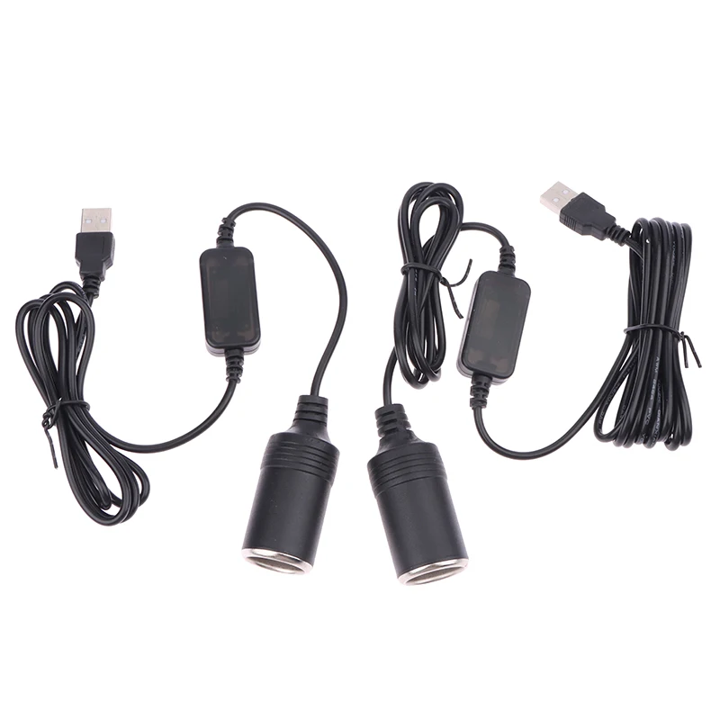 

1PC Vehicle Interior Accessory, 5V To 12V Car Cigarette Lighter Socket USB Adapter Plug Connector