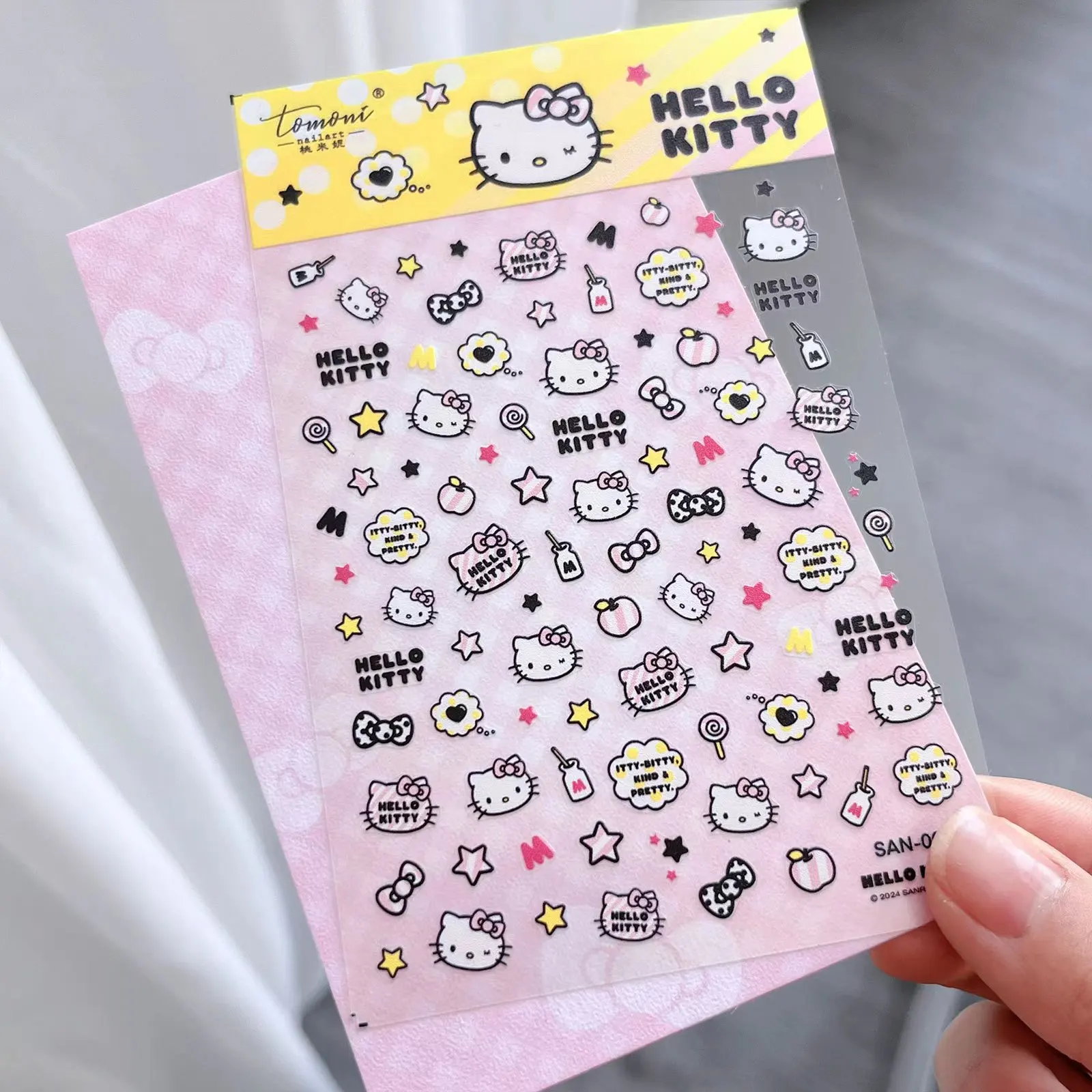 

1 sheet Sanrio &tomoni cooperation hellokitty thin nail decal genuine co-branded SAN Series 004 Kitty Cat