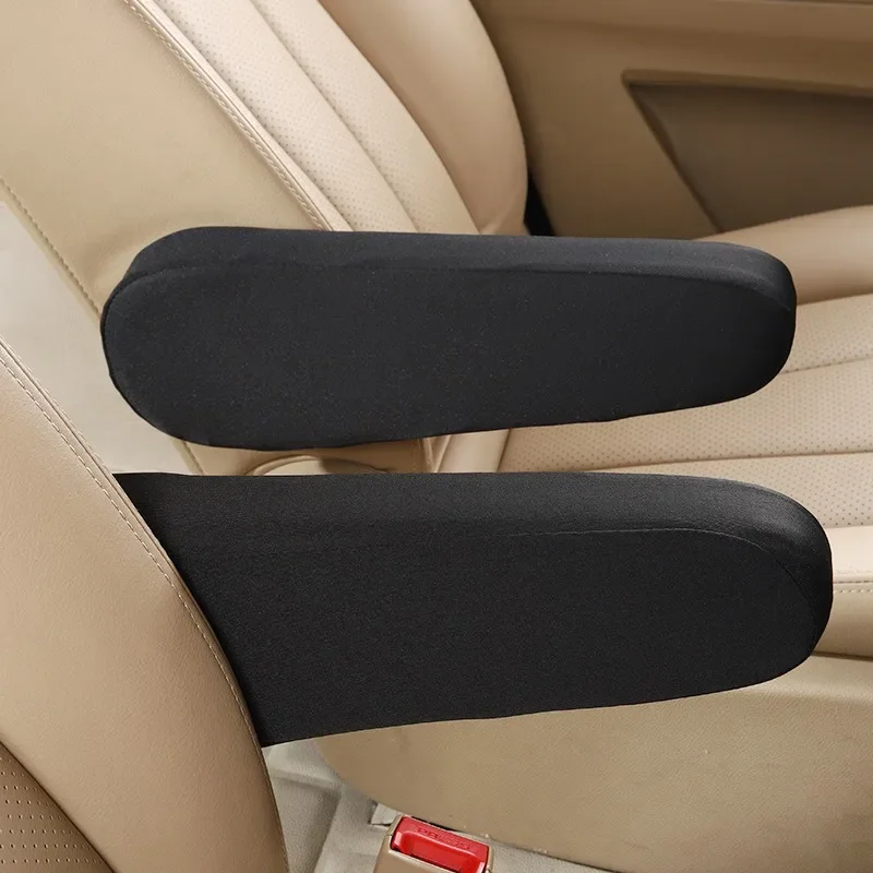 2Pcs Car Seat Armrest Cover Auto Armrests Dust-proof Hand Armrest Protector Universal Soft Comfortable Elastic Cloth Covers