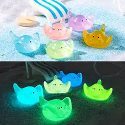 Marine Animal Series Sea Fish Model Luminous Resin Marine Animals Miniature Colorful Luminous Jellyfish Ornament Aquarium