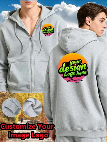 [Produit personnalisé] Sweat-shirt à capuche personnalisé pour homme. Le devant, le dos, les manches et le capuche peuvent être imprimés. Il y a des poches