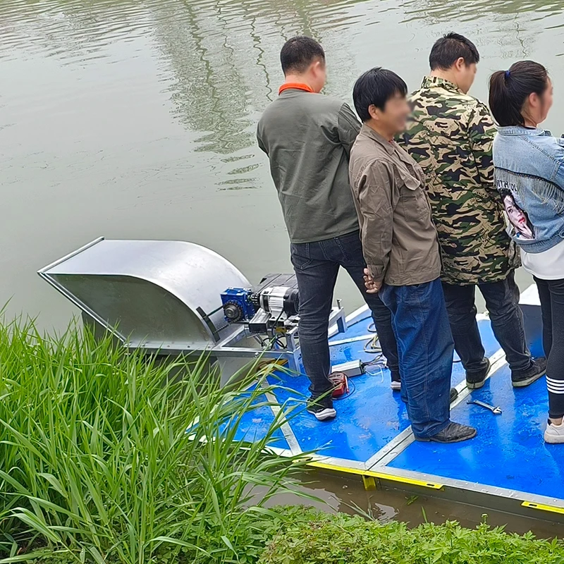 Paddle Wheel Propeller Boat Mowing Boat Hanger Water Feeding Vessel Shrimp Crab Friendly Aquatic Underwater Propulsion