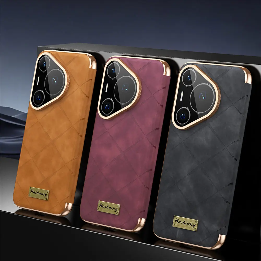 

Магнитный флип-чехол премиум-класса из искусственной кожи для Huawei Pura 70 80 Pro 80 Ultra Business, полное покрытие
