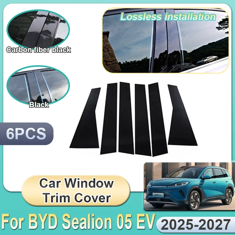 

Car B C Pillar Sticker For BYD Sealion 05 EV 2025 2026 2027 Window Trim Cover Column Post Door Decal Decoration Accessories
