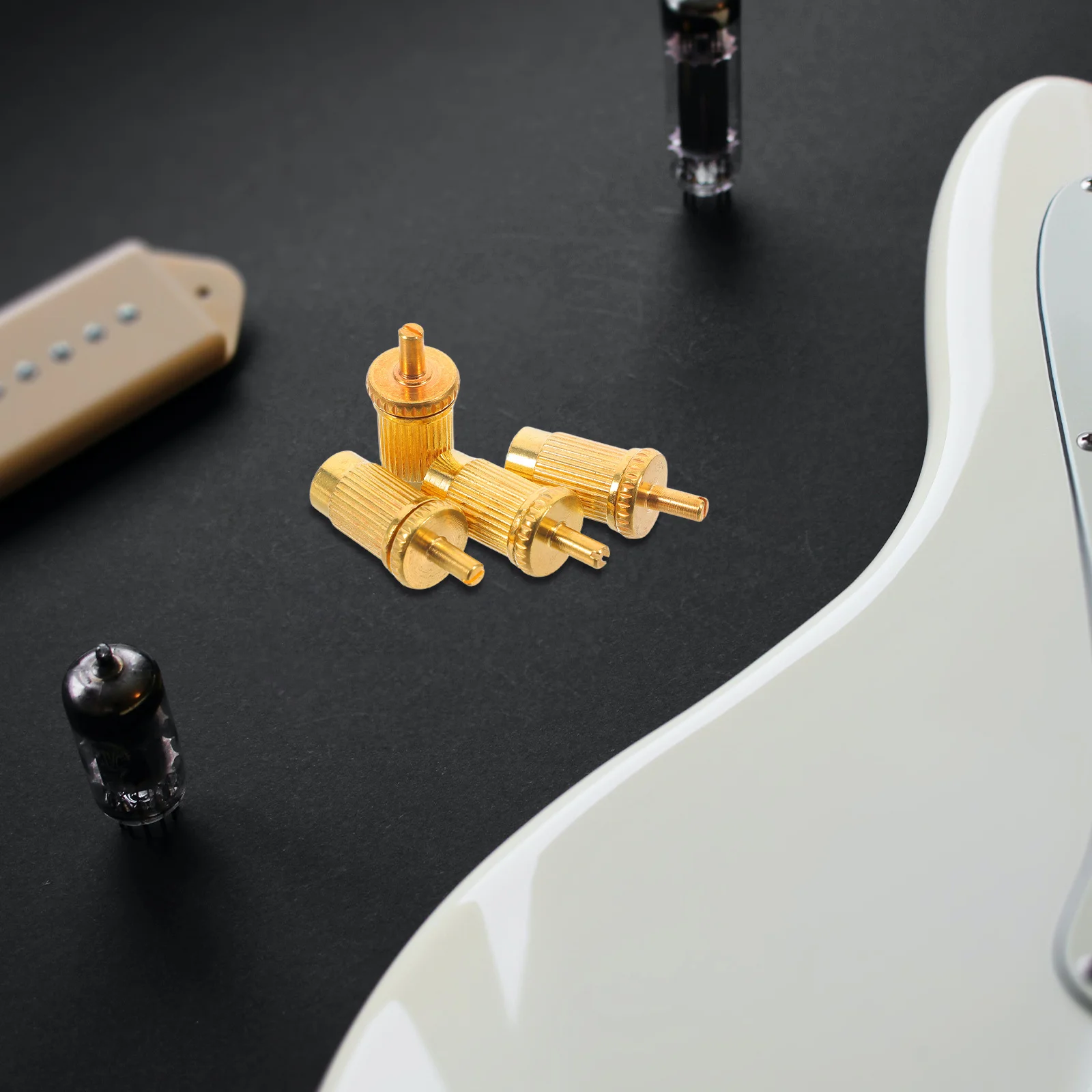 

4 Pcs Electric Guitar Adjustment Screw Bridge Parts Tremolo Accessories Saddles Screws for