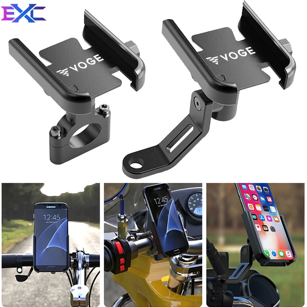 For VOGE 300 525 650 DS 300AC 350AC 525AC 300R 525R Motorcycle Aluminum Bicycle Mobile Phone Holder Handlebar GPS Stand Bracket