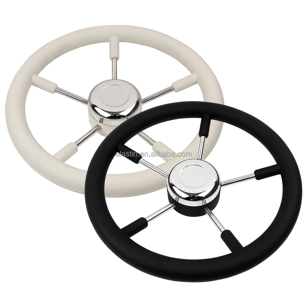 STTL New Design Marine Accessories 316/304 Stainless Steel Marine Steering Wheel With White PU Foam