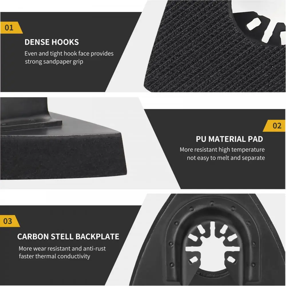 Triangular Oscillating Tool Sanding Pad Quick Release 82mm Fit Multi Tool Hook Renovator Accessories Sandpaper Sanding