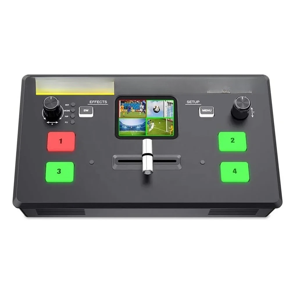 

Display L1 V1 Multi camer Video Mixer Switcherh 4 x Inputs USB 3.0 Output Format Real Time Live Streaming Lightweight