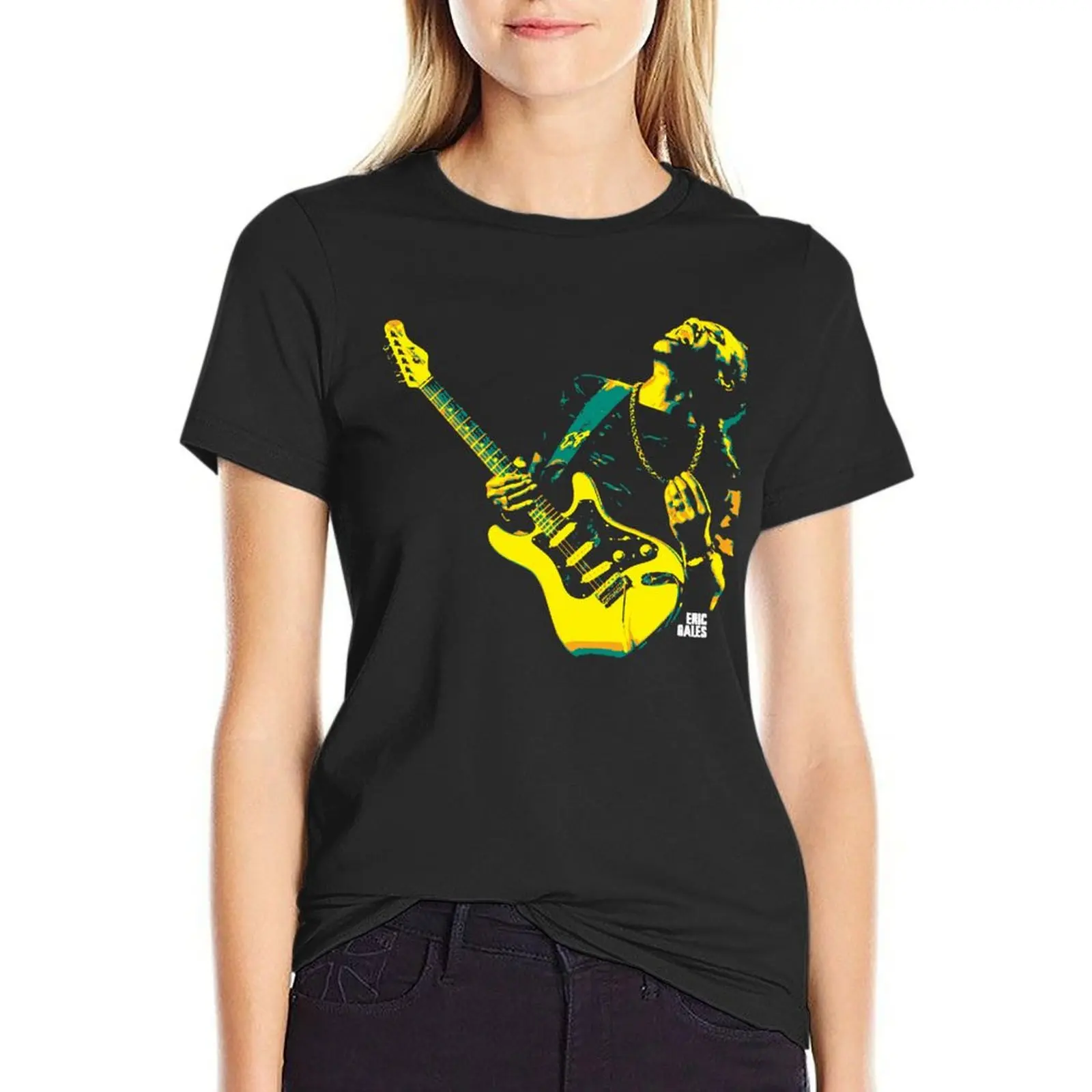 

Eric Gales. American blues-rock guitarist. T-Shirt lady clothes oversized cute tops Women t shirt