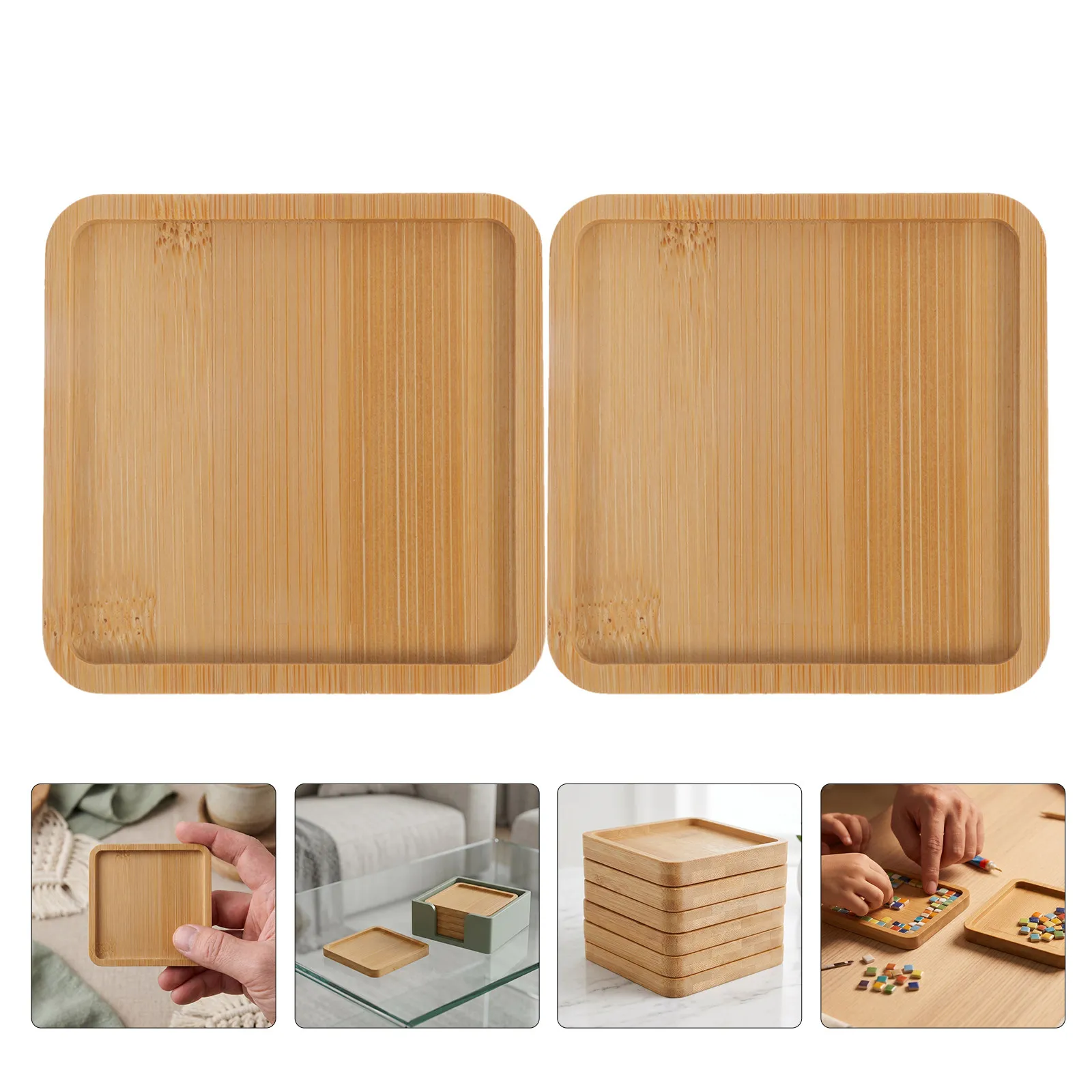 6Pcs Mosaic Coaster Kit For Crafts Handmade Coasters Tile Crafts Diy Glass Tiles for Home Decor & Gift Fits Beginners & Crafter view 4