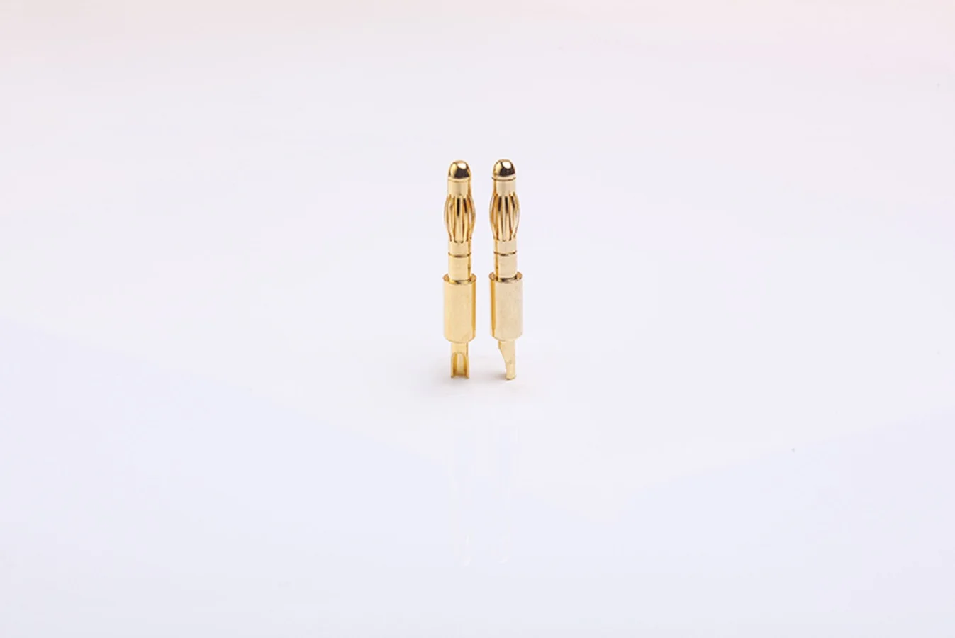 Free Shipping 10 Pieces 4.0mm Pure Copper Gold-plated Banana Plug with Black or Red Rubber Sheath