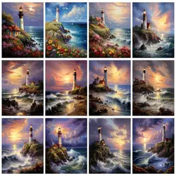 RUOPOTY Lighthouse Diamond Painting Kit Embroidery Handmade Diy Cross Stitch Picture Home Decor