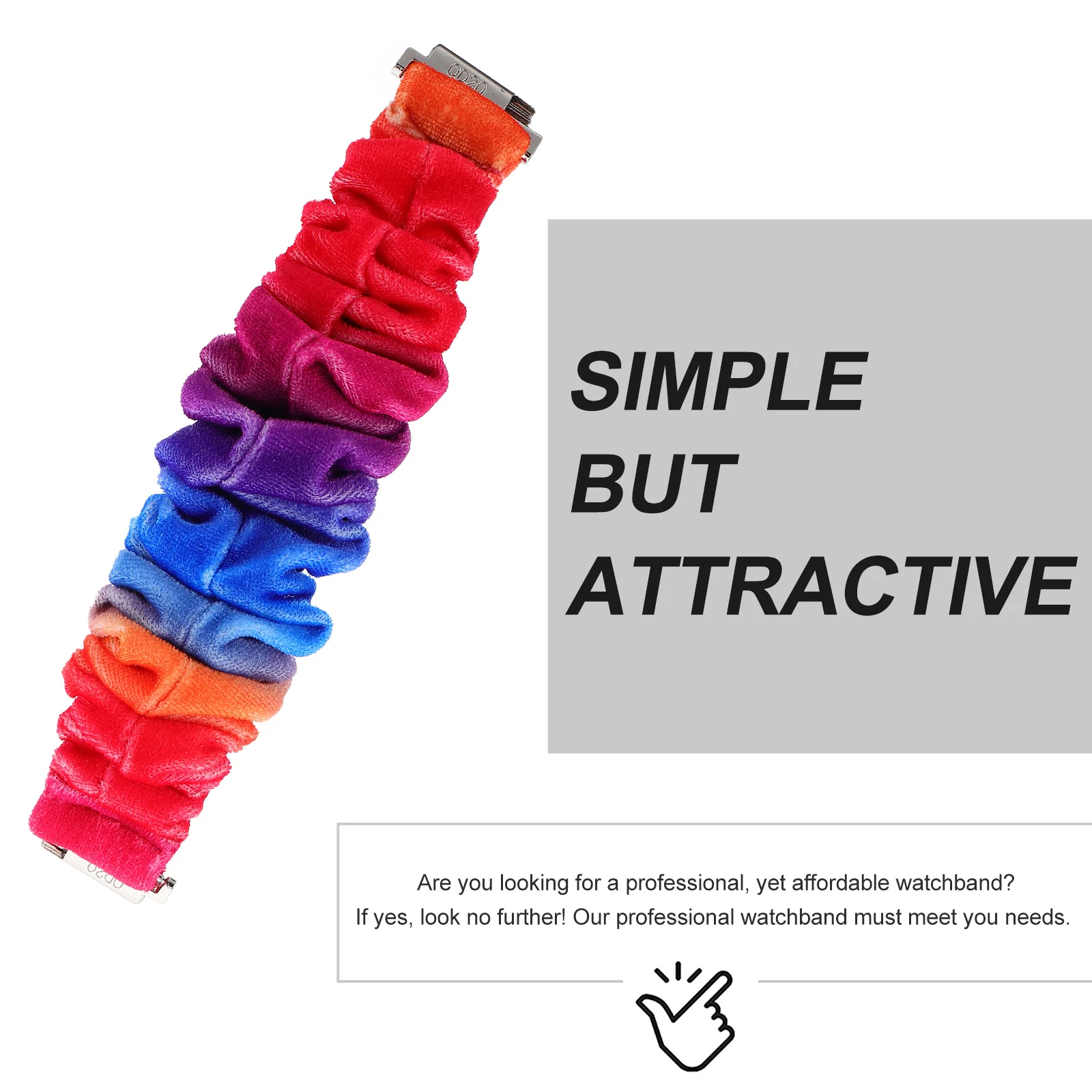 

20mm Watch Strap Scrunchie Watchband Replacement Soft Adjustable Comfortable for Smart Watch Wristband Scrunchie Watchband