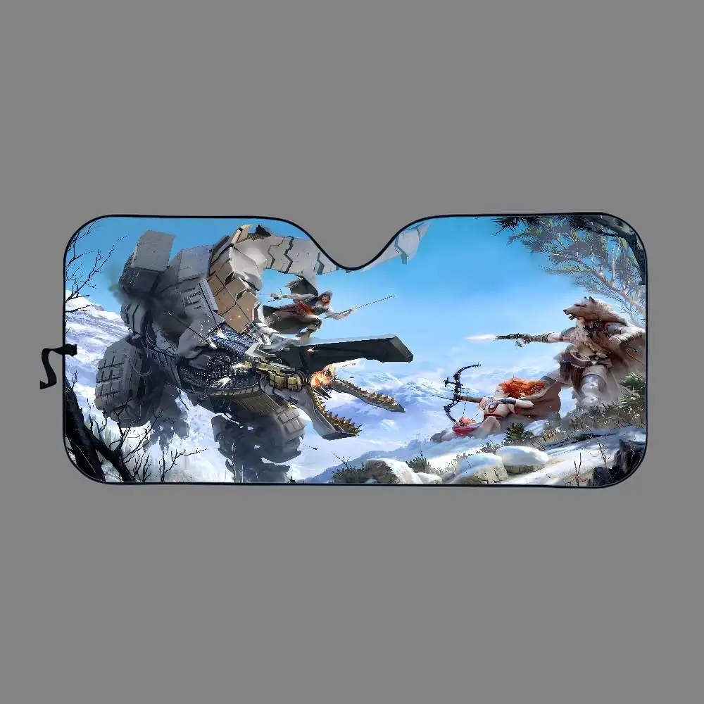 H-Horizon Z-Zero D-Dawn زجاج سيارة الشمس الظل طوي سيارة الجبهة يغطي مظلة السيارة لملحقات السيارات كتل الأشعة فوق البنفسجية