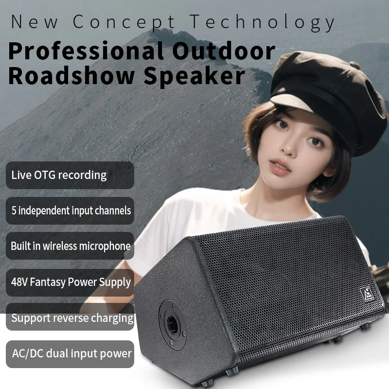 Lihui TT8 Bluetooth Professional Speaker 8inch Outdoor Performance Portable Speaker With Battery  Bluetooth Speaker