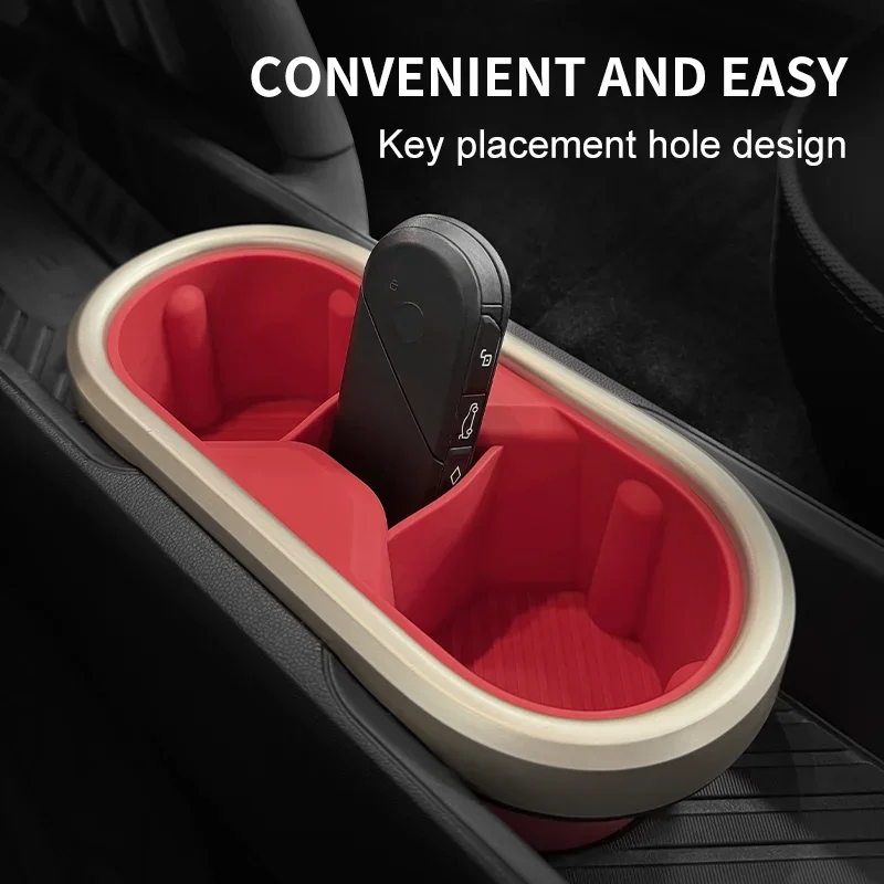 

Silicone Central Control Cup Groove Water Cup Pad For BMW Mini Cooper E/SE J01 EV Aceman J05 Insert Storage Box Car Accessories