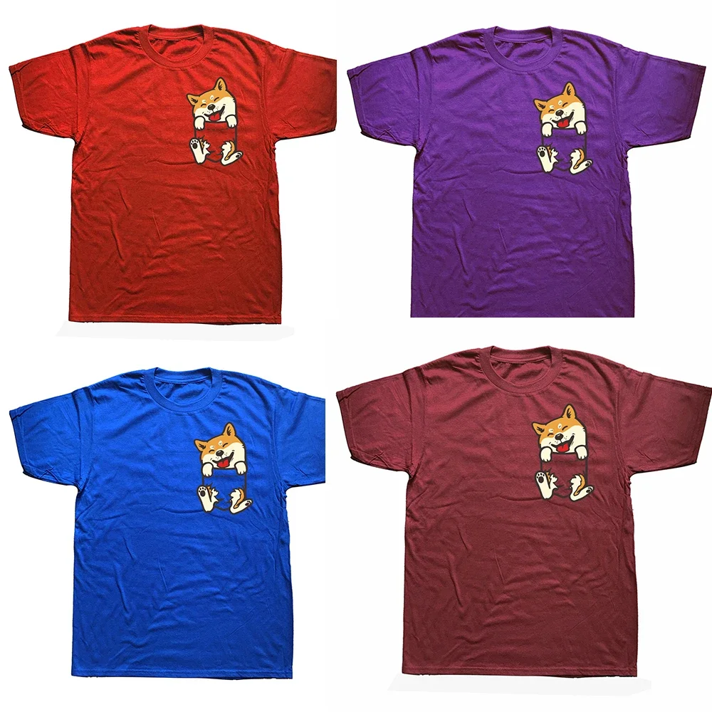مضحك جيب شيبا اينو قدم لطيف أكيتا الكلب عاشق مالك تي شيرت الجرافيك الشارع الشهير قصيرة الأكمام هدايا عيد الميلاد تيشيرت صيفي