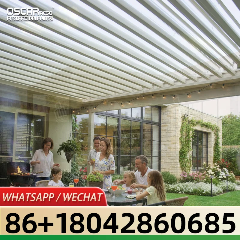 3x3 3x4 4x4 6x4m Waterproof Remote Control Gazebo Modern Outdoor Bioclimatic Aluminium Louver Pergola OEM Factory pergola