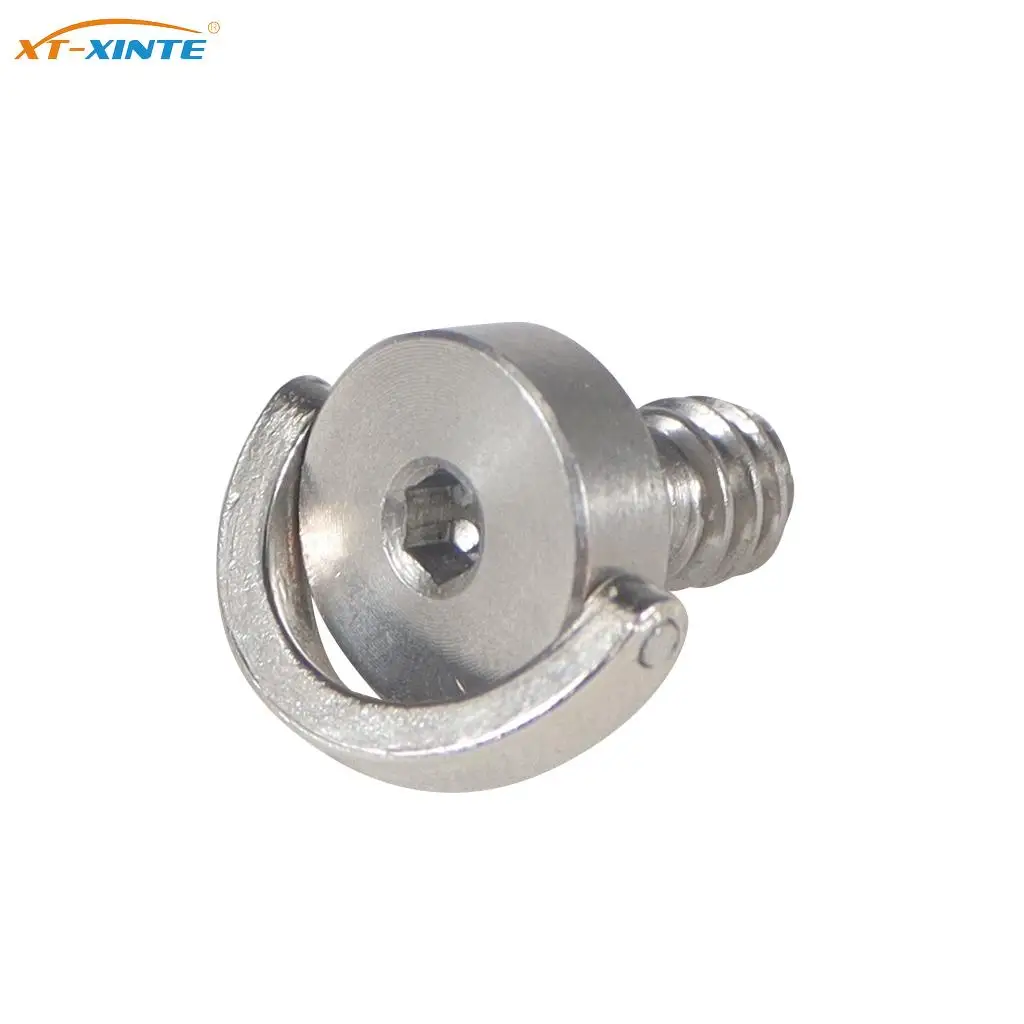 1/4 3/8 Stainless Steel Camera Screw for Quick Release Plate Folding D-Ring Screw Mount Adapter for Flash Tripod Light Stand