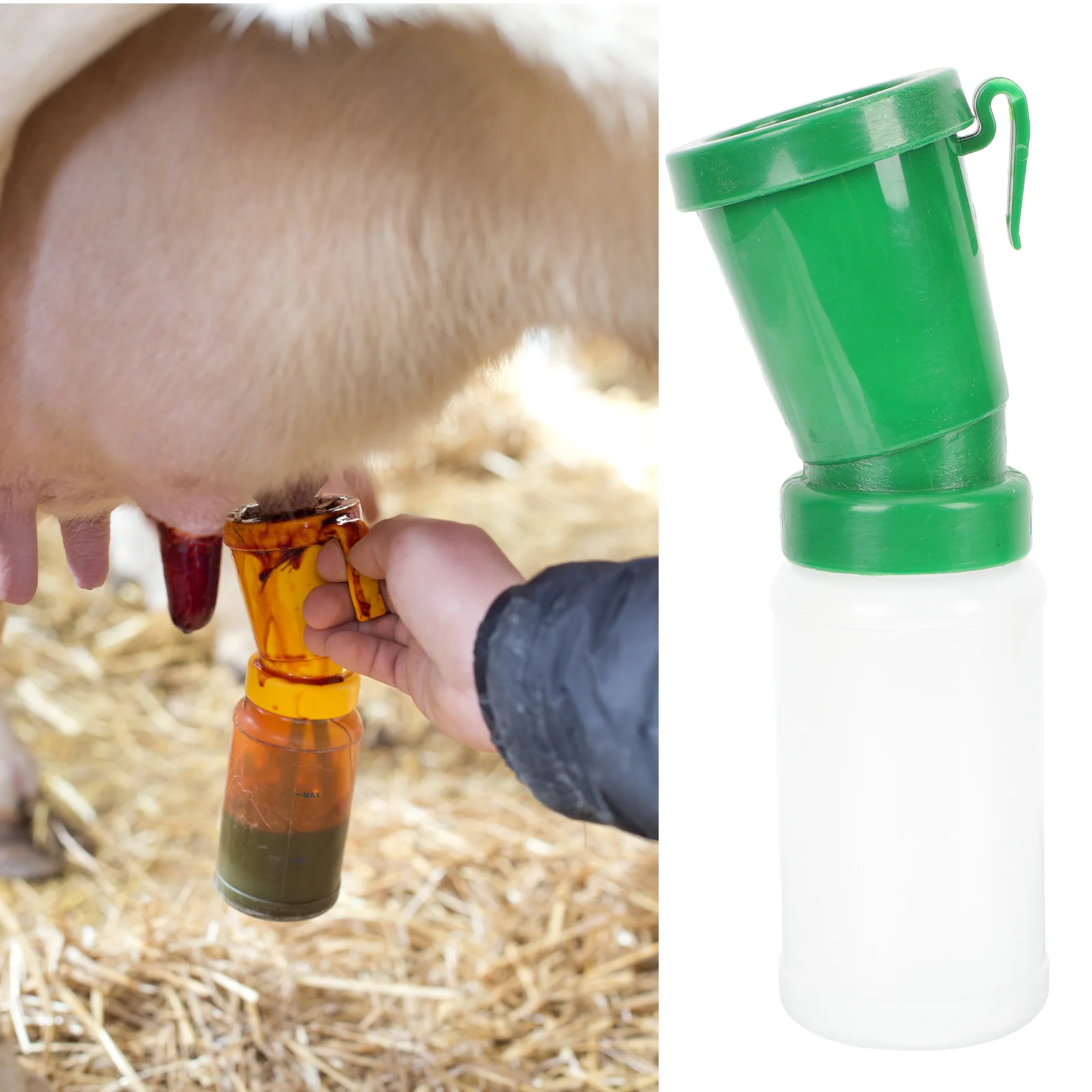 2 Pcs Milking Cleaning Cup Animal Medicated Bath Breasts Cups Take Teat Farm Accessories Cow Plastic