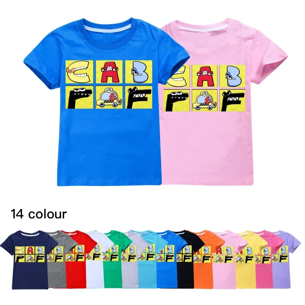 

Funny TShirts Children's Clothing Cartoon Game Alphabet Lore 3D Print Streetwear Boys Girls Casual Fashion T-shirt Kids Tees