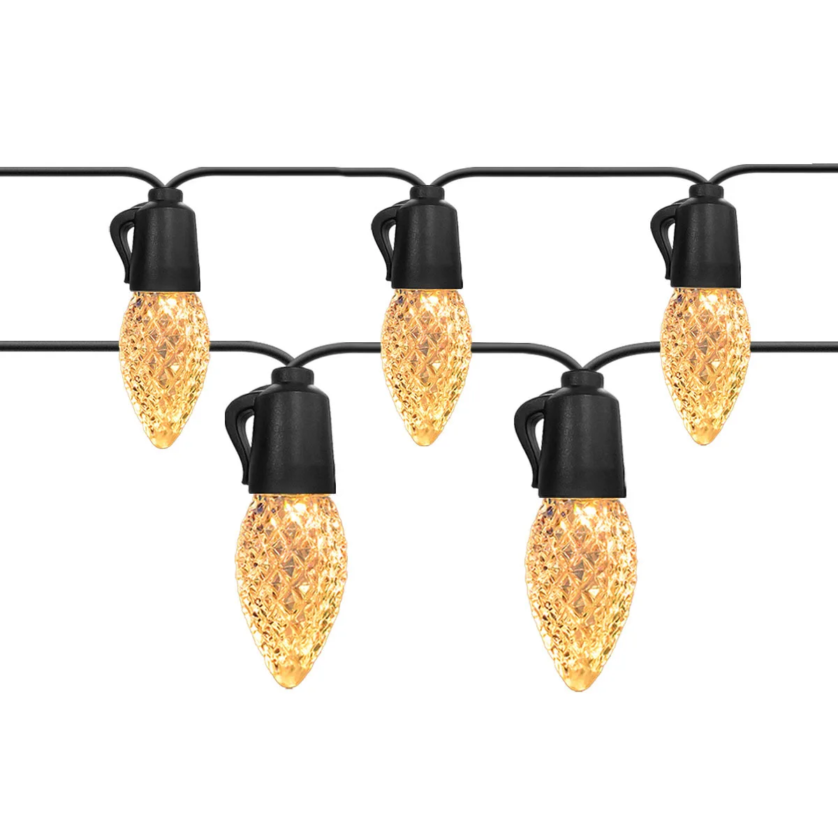 PALONE LED 15m Light Strips 20 Round Bulbs Warm Lighting Romantic Camping Home Party Decorate Atmosphere Hanging String Light