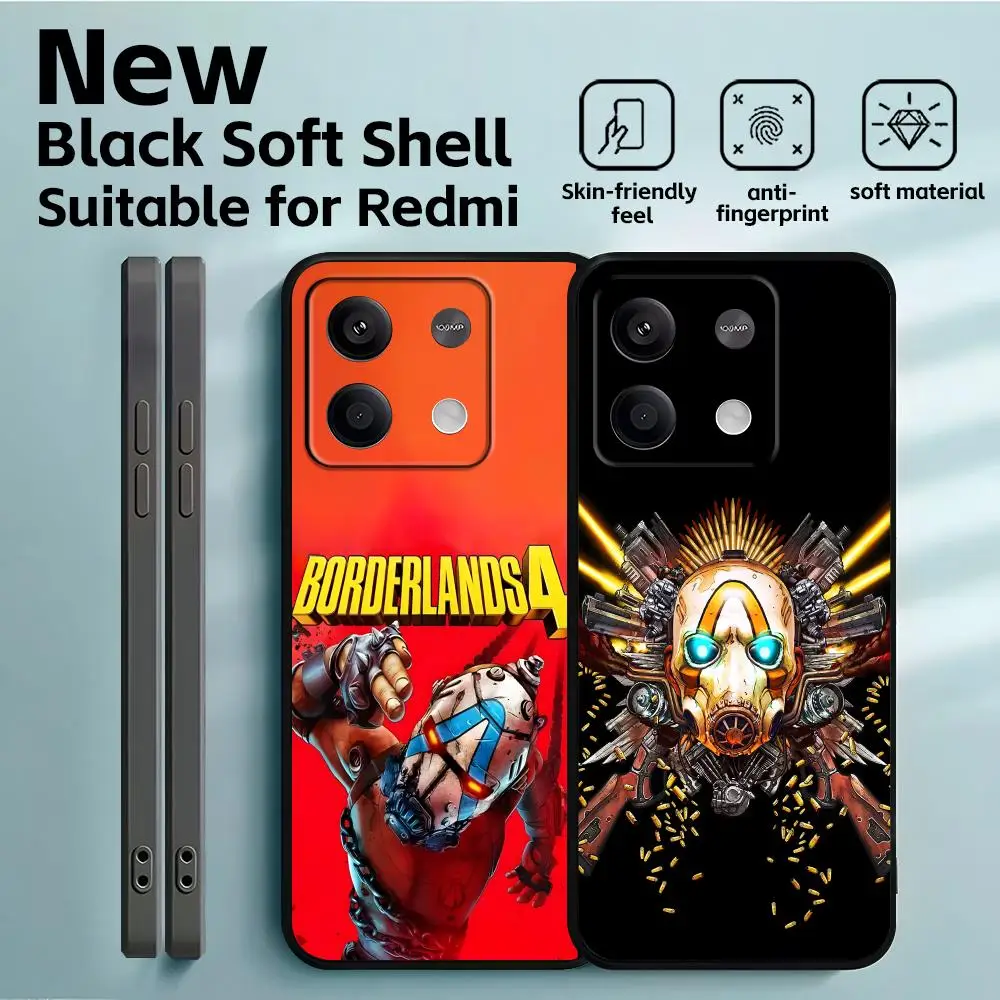Legal borderlands c-claptrap caso de telefone para redmi nota 14 13 12 11 pro plus s 5g 14c a3 macio preto capa de telefone