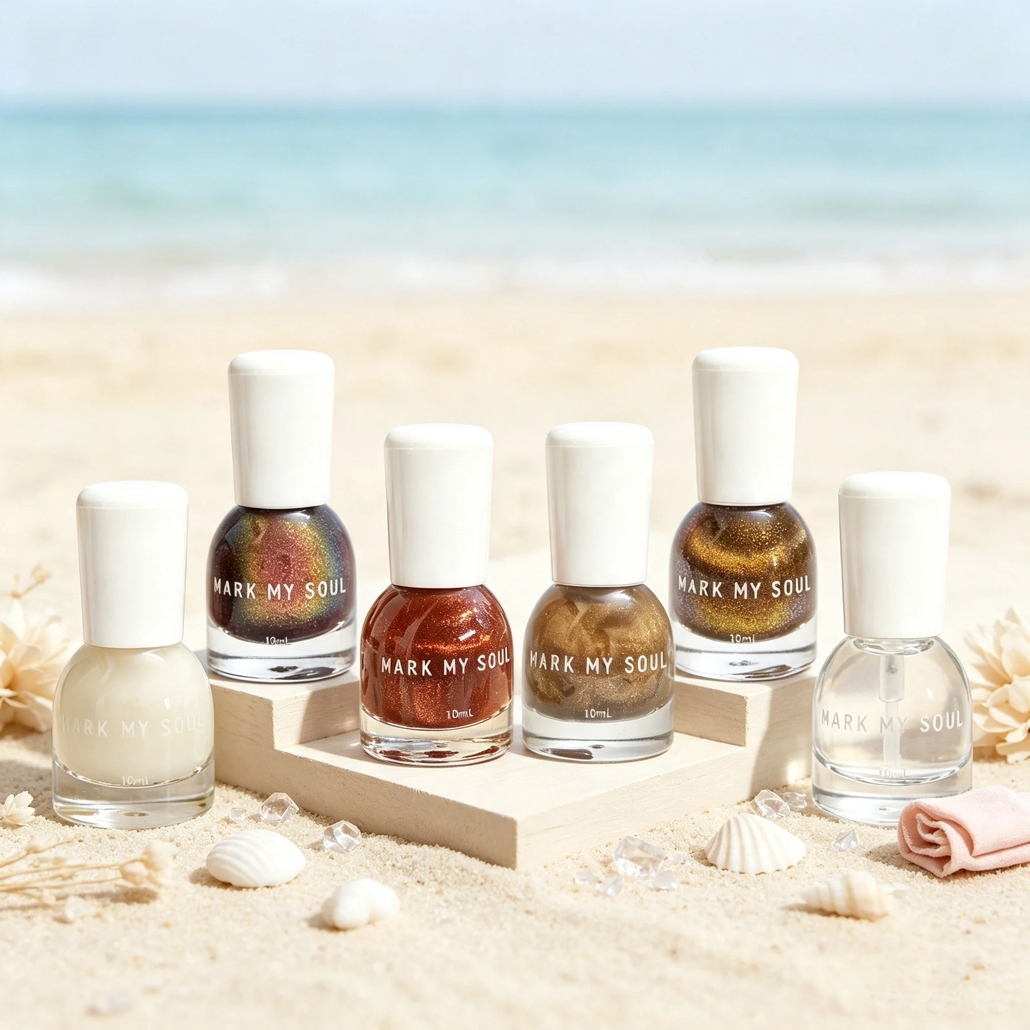 6 Pieces Iridescent Caramel Olive Cool & Warm Shimmer Cat Eye, MARK MY SOUL No UV Lamp Cat Eye Nail Polish Set, 4 Cat Eye Polish