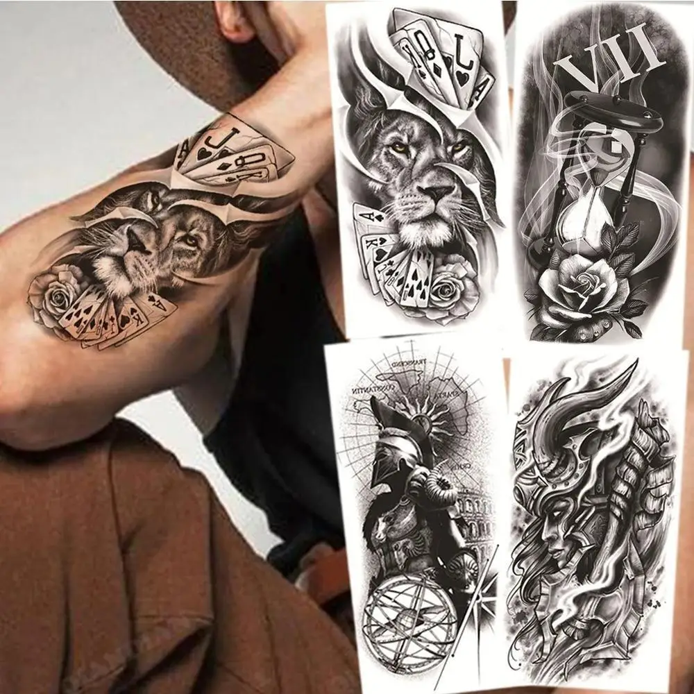 

Waterproof Temporary Tattoos for Men Women,Tattoo Stickers,Long-Lasting,Fake Tattoo,Half Arm Sleeve Tattoo for Men Women