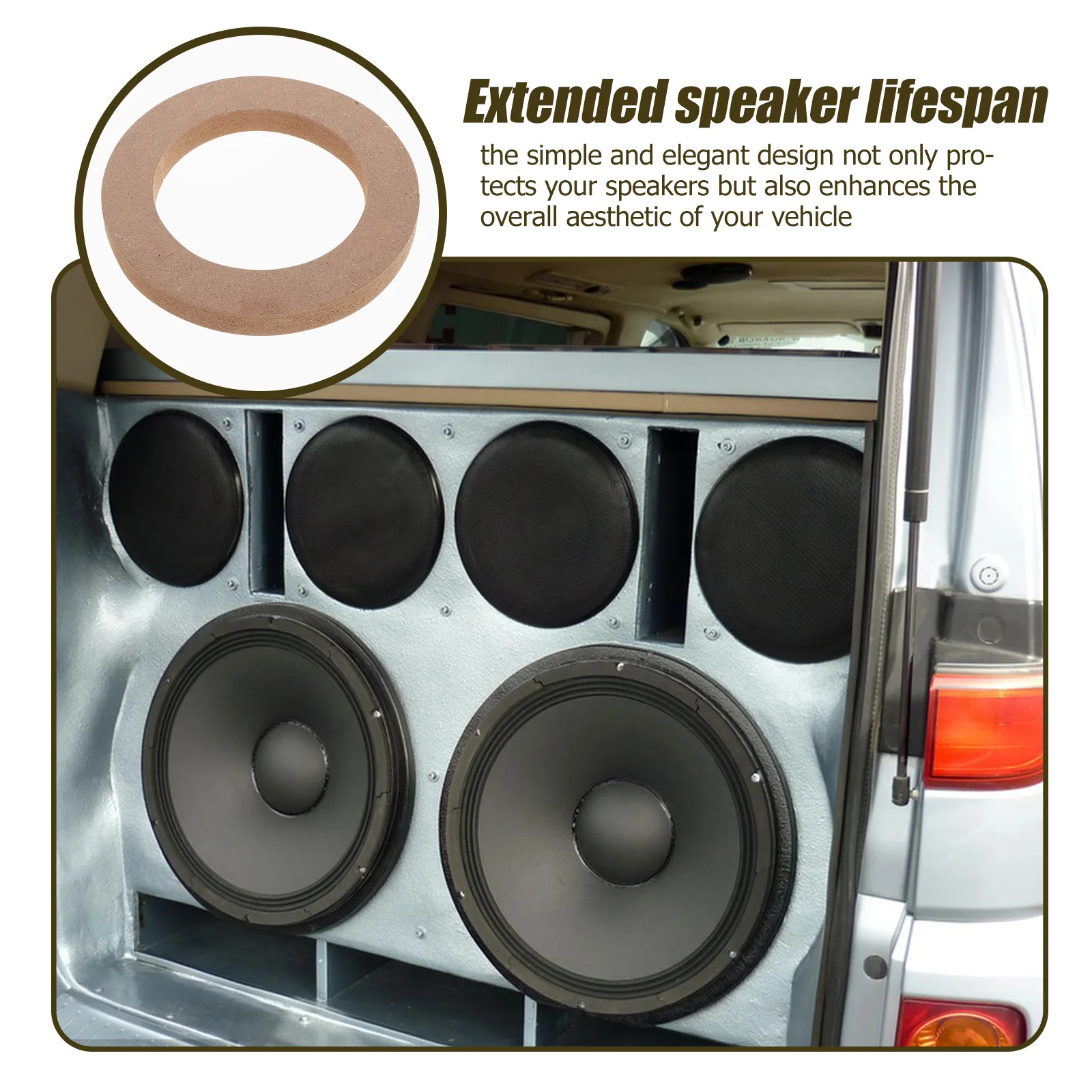 

Car Speaker Gasket Universal Fit Speaker Adapter Rings Extended Lifespan Automotive Audio Upgrade Kit For Vehicle Door