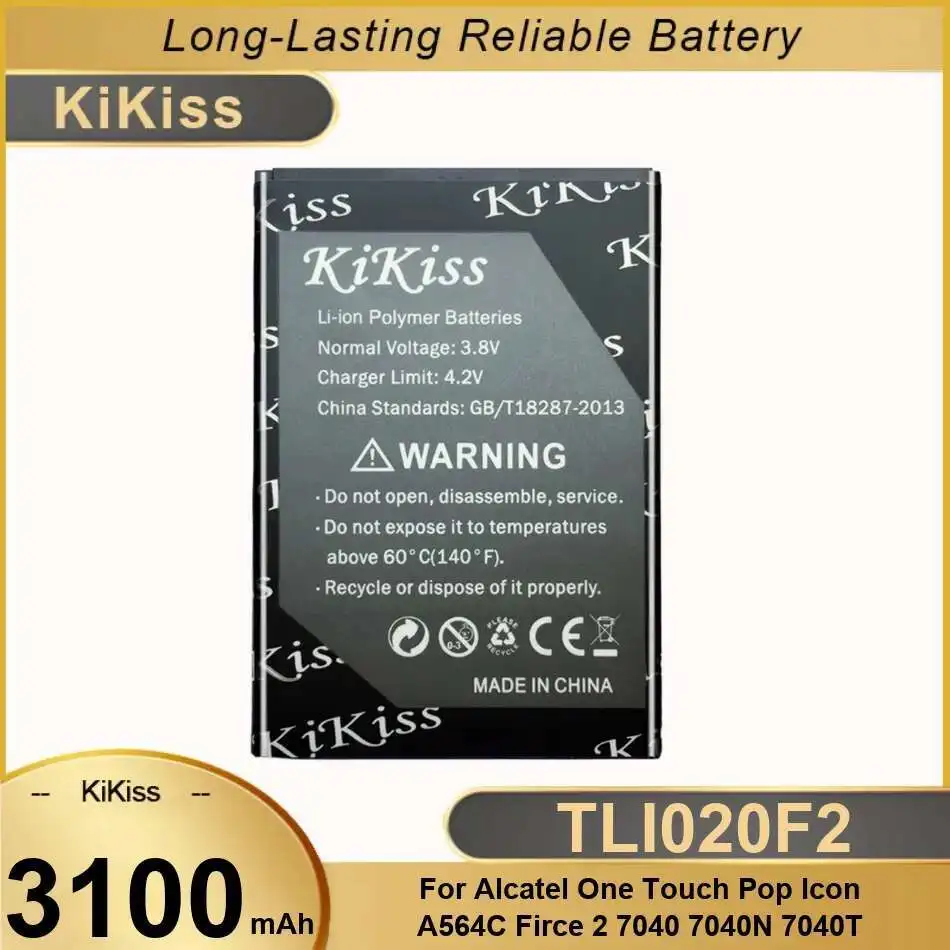

Аккумулятор мобильного телефона TLI020F2 3100 мАч для Alcatel One Touch Pop Icon A564C Firce 2 7040 7040N 7040T