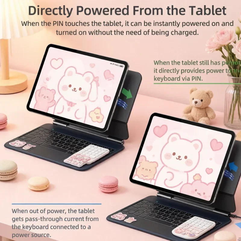 Multi idioma Teclado Ipad 키보드 Pogo Pin Smart Keyboard Case Trackpad 2025 para IPad Air Pro 11 polegadas