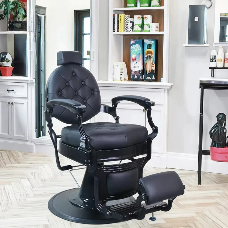 Modern Luxury Furniture Retro Hair Styling Barbershop Equipment Furniture Styling Salon Vintage Barber Chairs