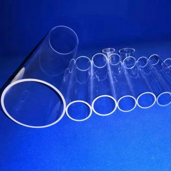 Quartz furance tube / OD*L=76*1000mm / high-temperature / high purity clear quartz tube