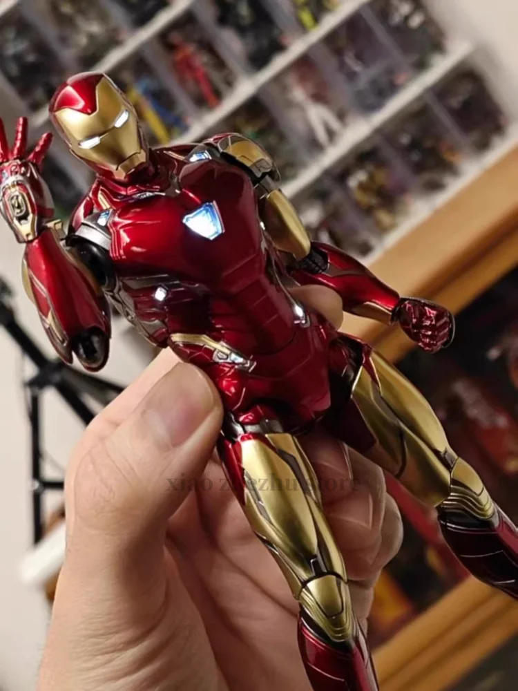 Marvelthe Avengers Iron Man  Genuine The Tenth Anniversary Luminous Splicable Ganaku Series Collect Figures Model Toys Ornaments